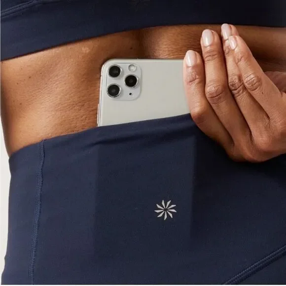 NWT Athleta Elation Straight Leg Pant Small Petite.  Navy - Picture 4 of 8